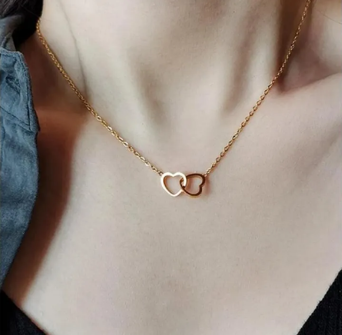 Beautiful Double Heart Necklace