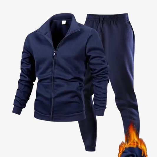Men's Fleece Plain Zipper TrackSuit