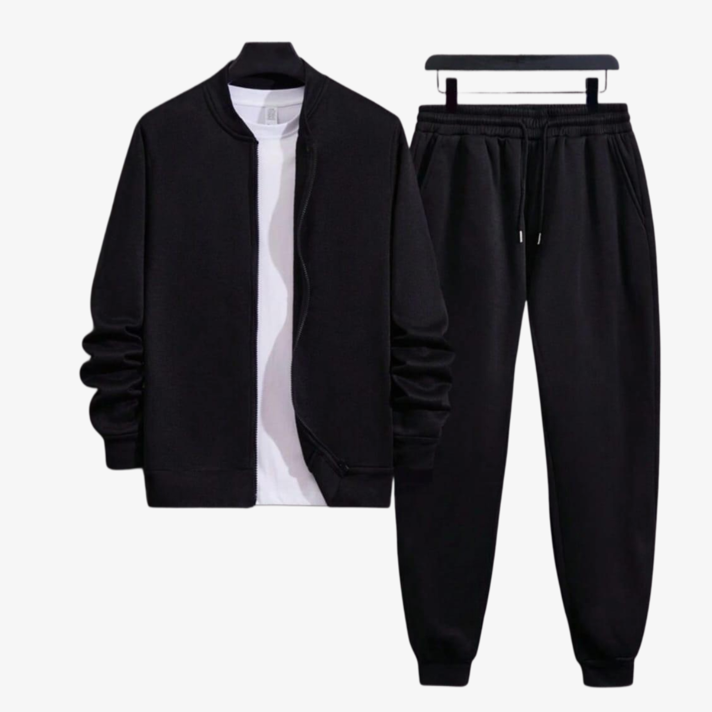 Men's Fleece Plain Zipper Track Suit